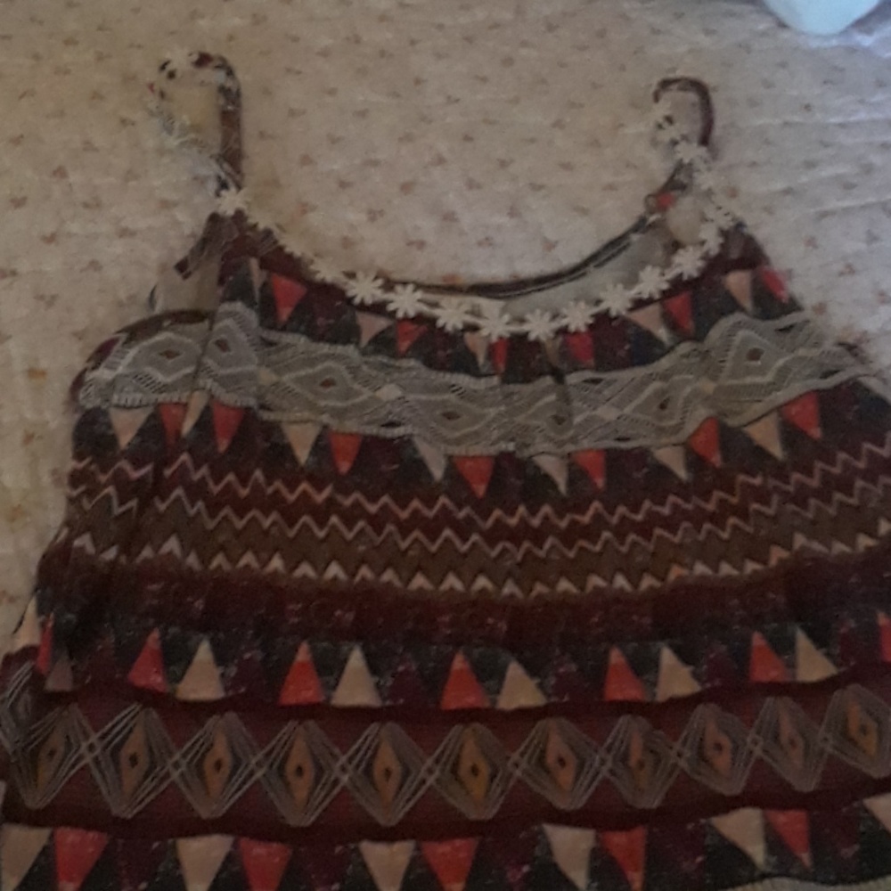 Pattern multicolor long dress